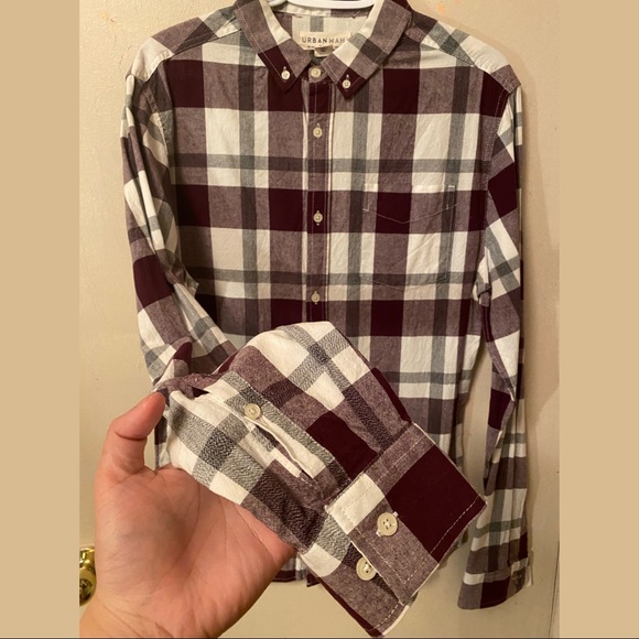 Urban Man Plaid Button Down Shirt - Picture 4 of 4